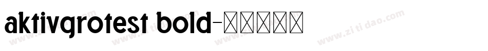 aktivgrotest bold字体转换